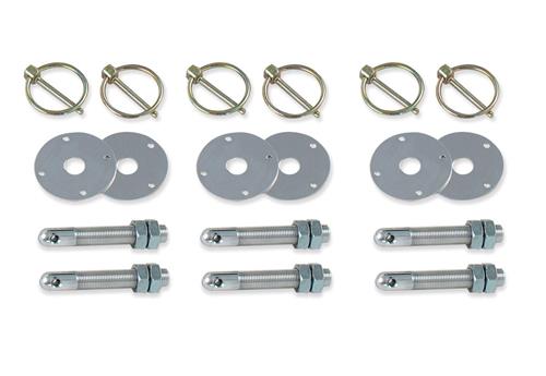 Aluminum Hood Pin Kit - 1/2"-20 Set of 6